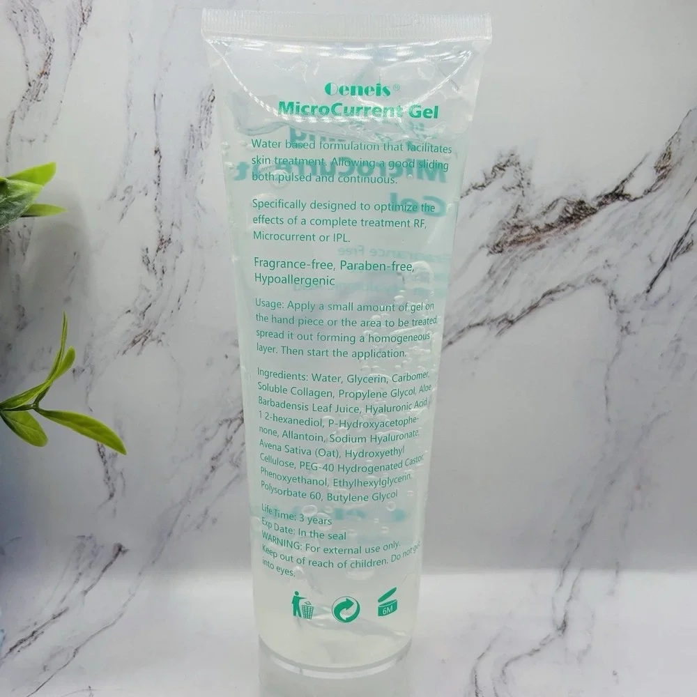 Oeneis Hydrating Microcurrent Gel Hyaluronic Acid Fragrance-Free Clear New